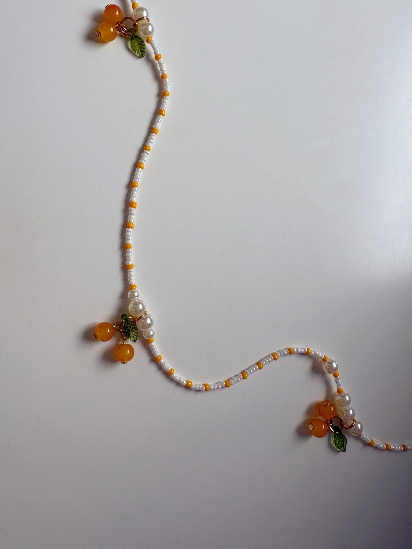 Lemon Yellow and White Pearl Waist Beads Waist Chain