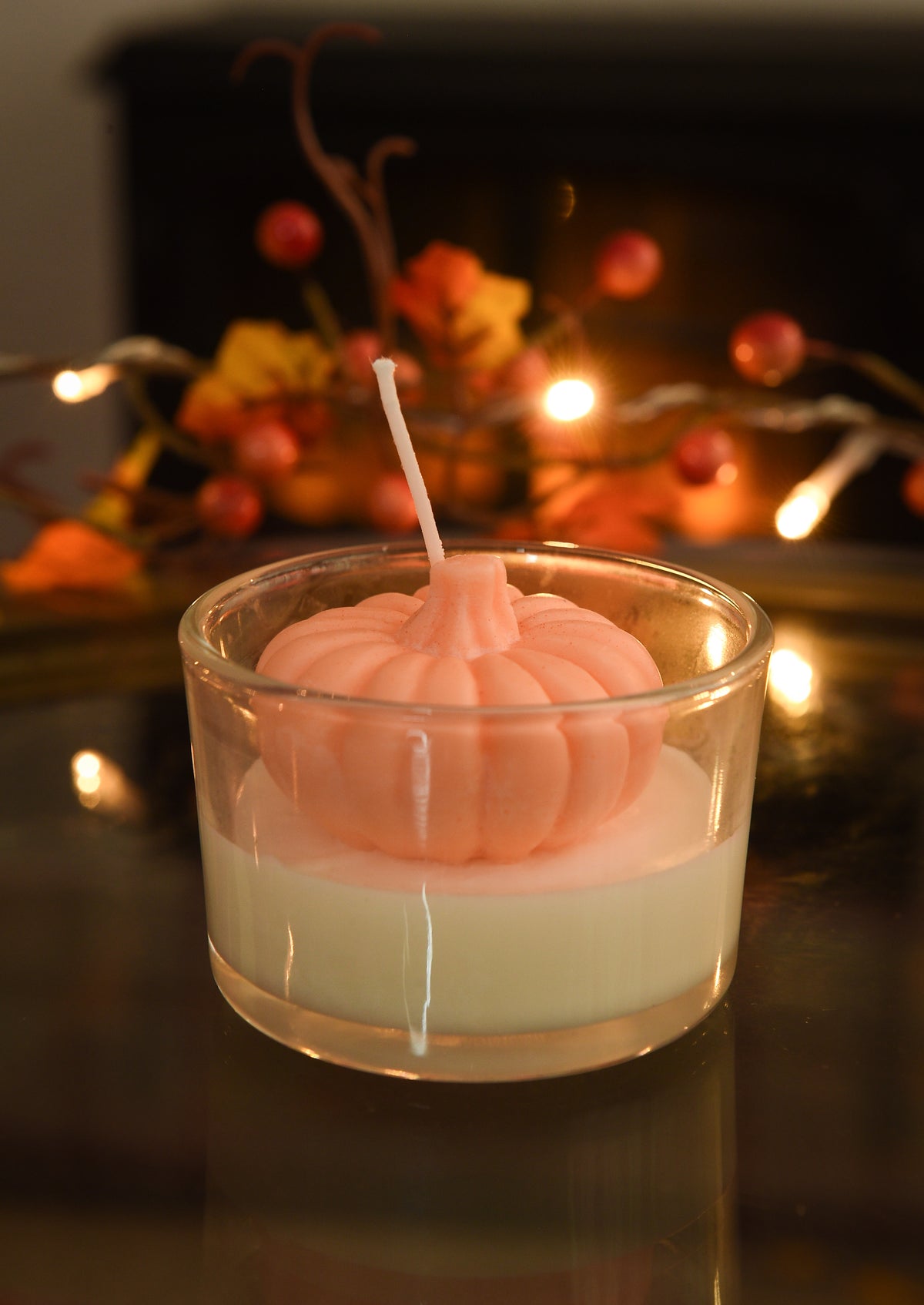 Set of Two Autumn Halloween Candles - Trick or Treat Ghost Candle and Pumpkin Spice Candle