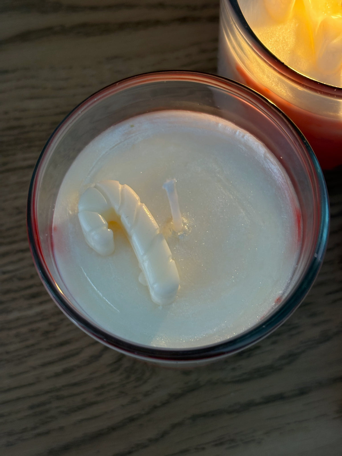 Peppermint swirl Christmas candle