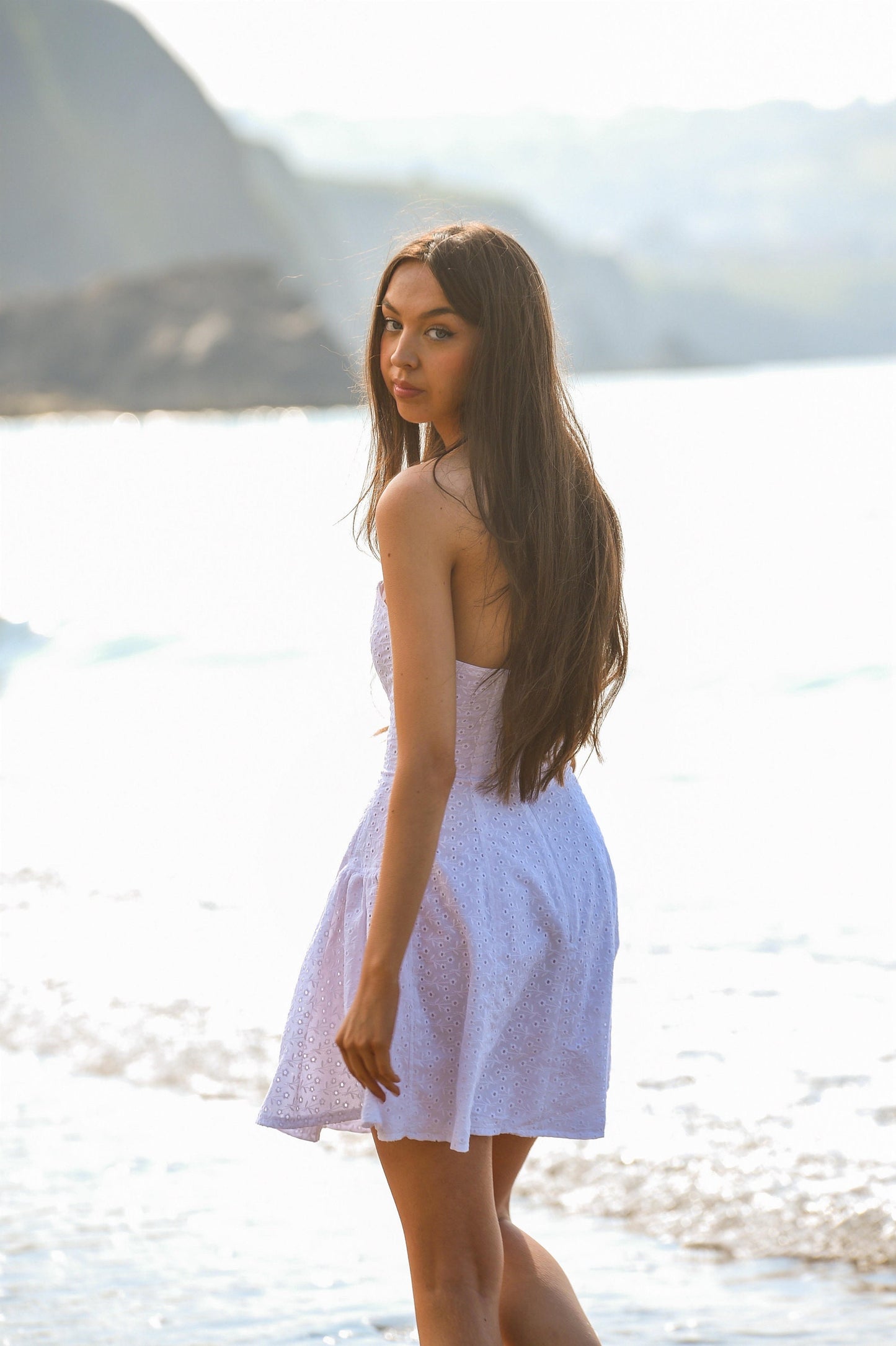 Muse White Broderie Mini Dress