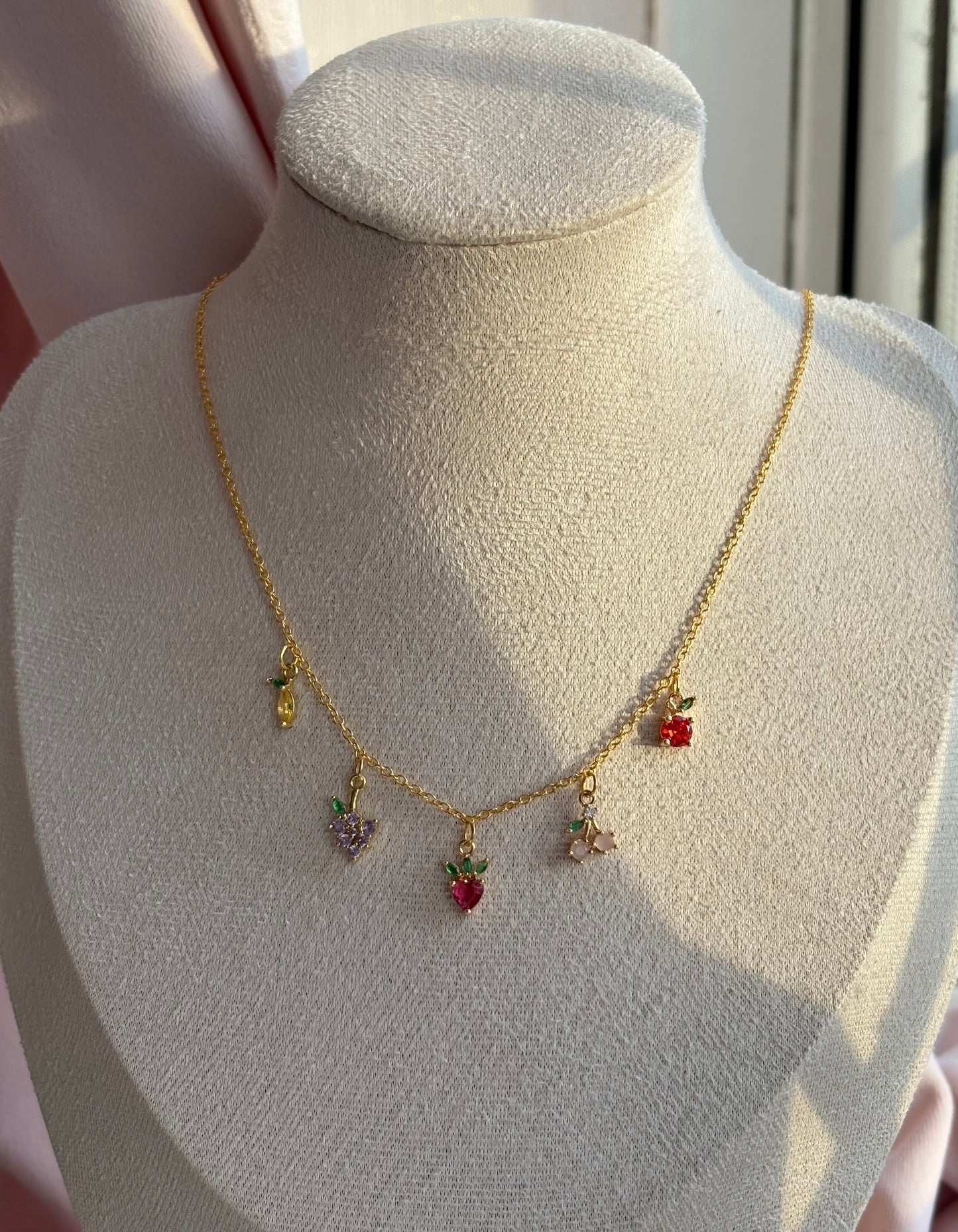 Fruit Charms Gold Necklace
