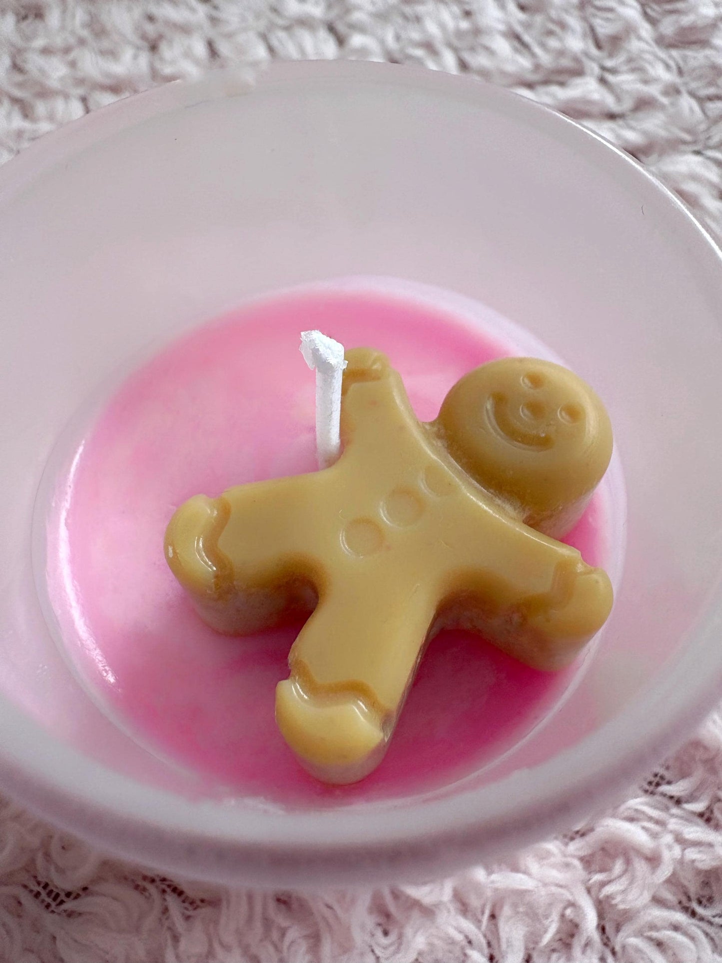 Pink Christmas Gingerbread and Sugar Cookie Scented Candle