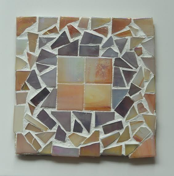 One of a Kind Set of Three Mosaic Coaster Tiles