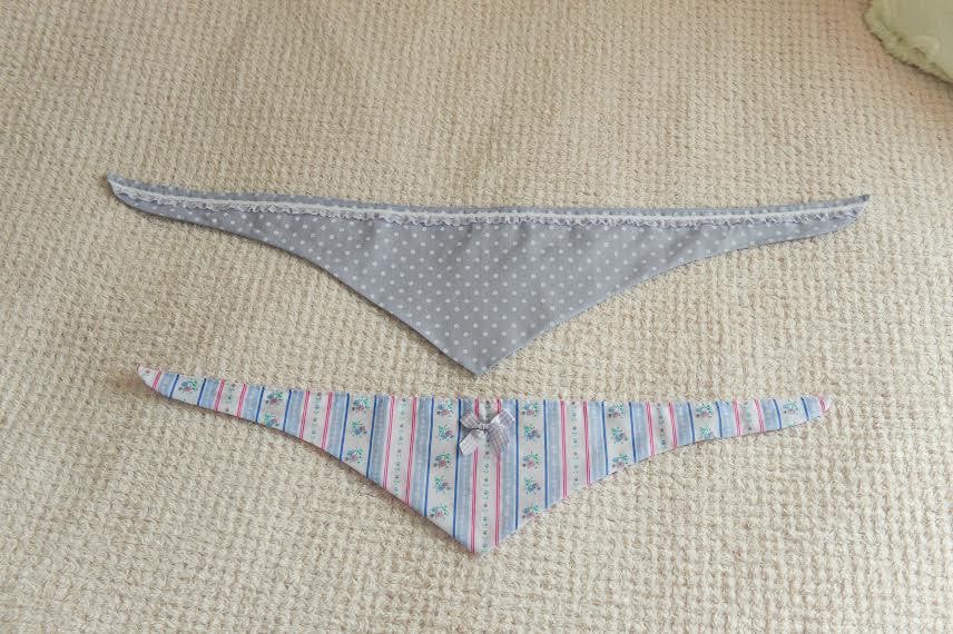 Blue and Pink Floral Dog Scarf Neckerchief