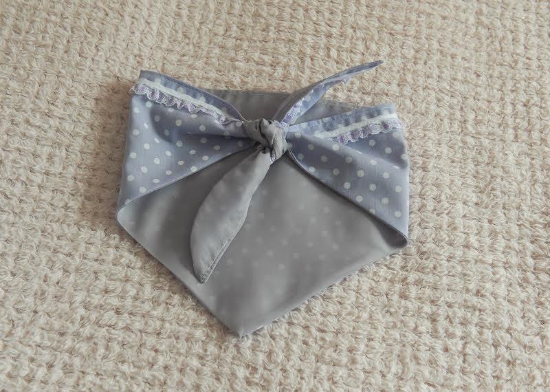 Lilac Purple Polka Dot Dog Scarf Neckerchief