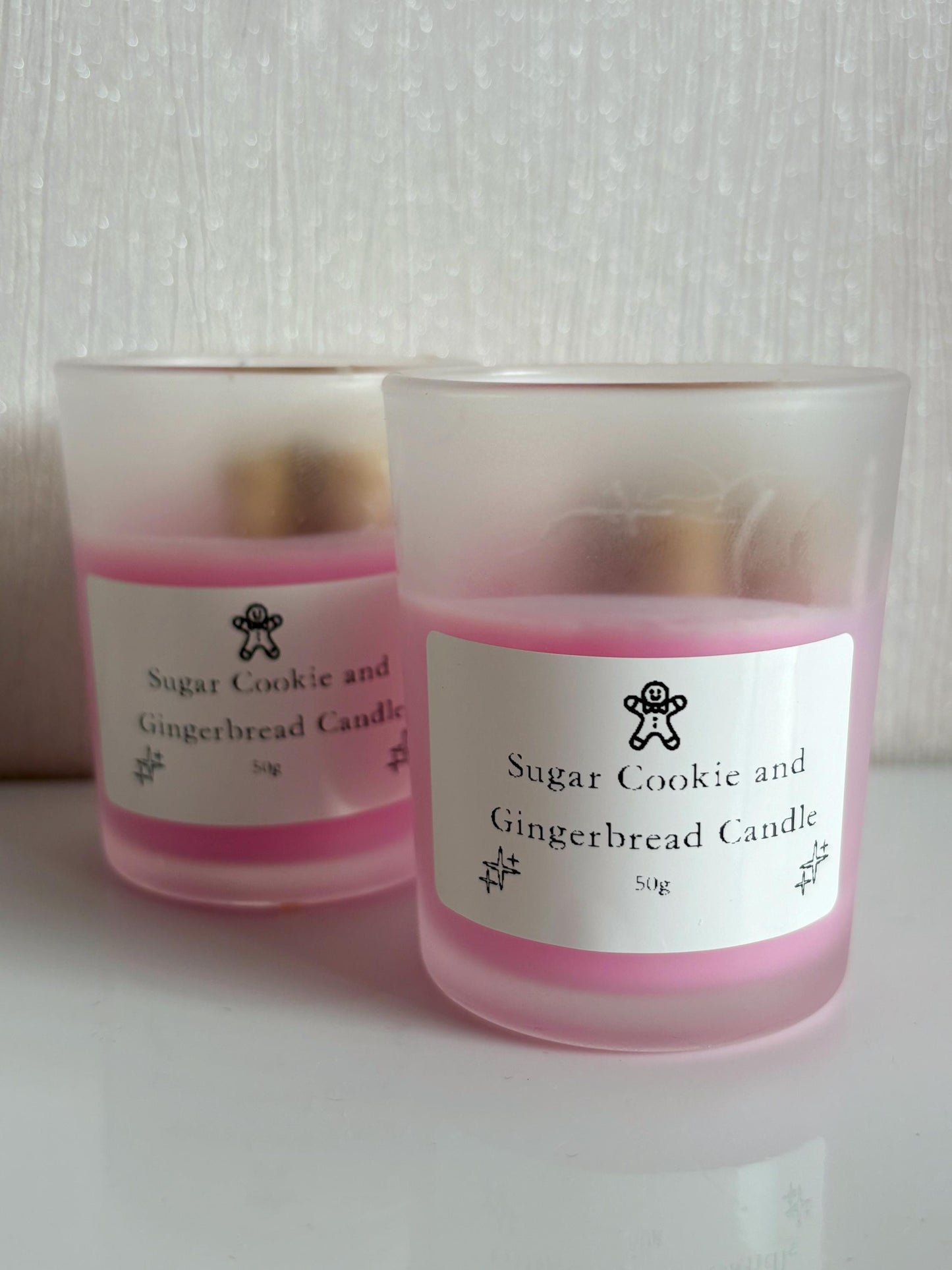 Pink Christmas Gingerbread and Sugar Cookie Scented Candle