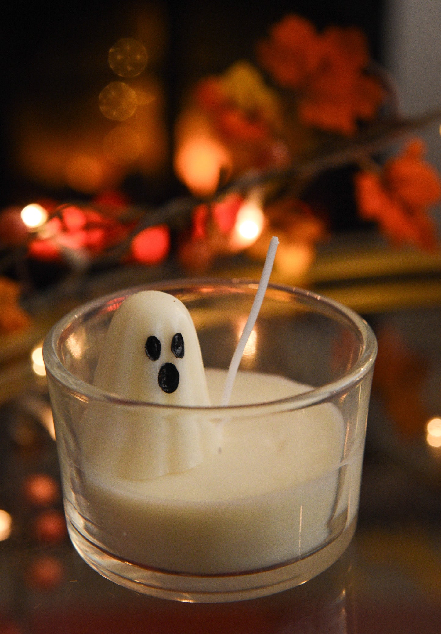 Trick or Treat Ghost Candle with Chocolate Hazelnut