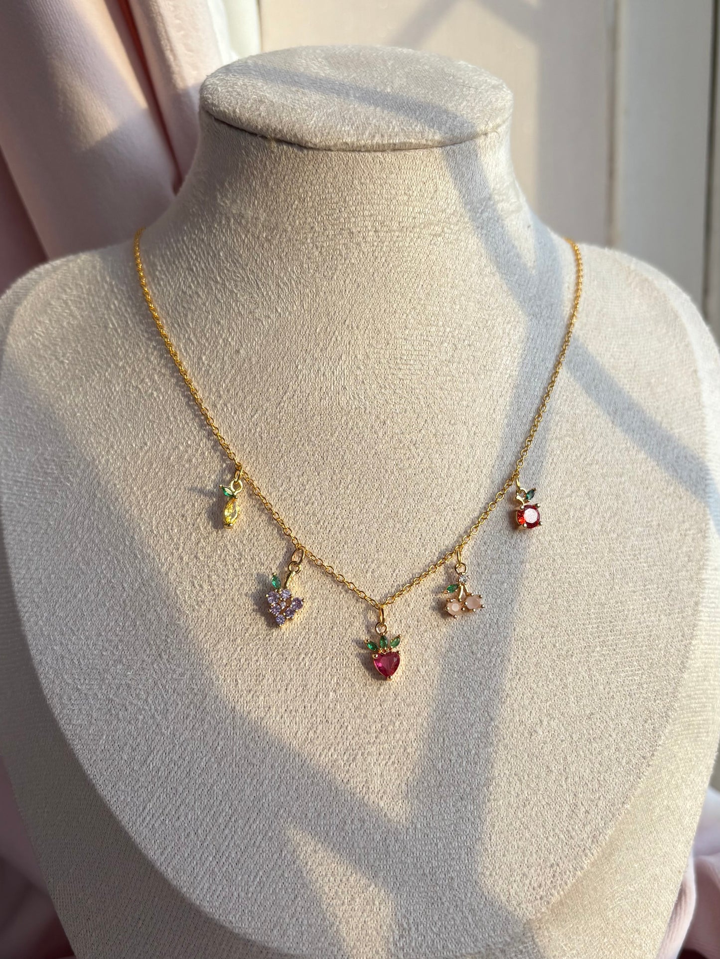 Fruit Charms Gold Necklace