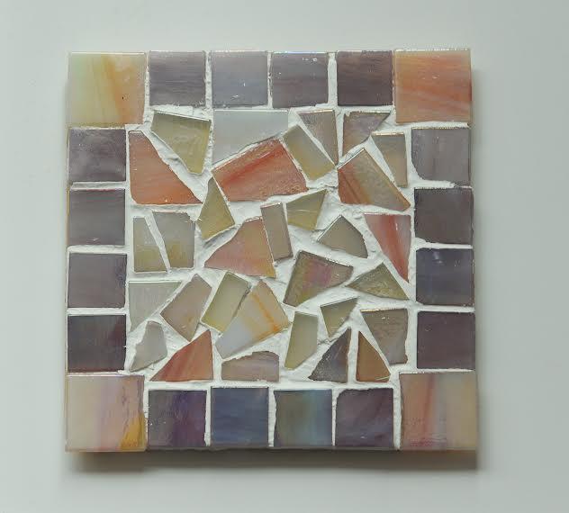 One of a Kind Set of Three Mosaic Coaster Tiles