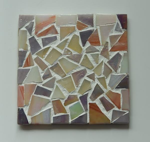 One of a Kind Set of Three Mosaic Coaster Tiles